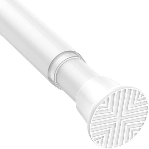 MEXAU White Tension Curtain Rods18 to 36 In,Small Curtain Rods No Drilling