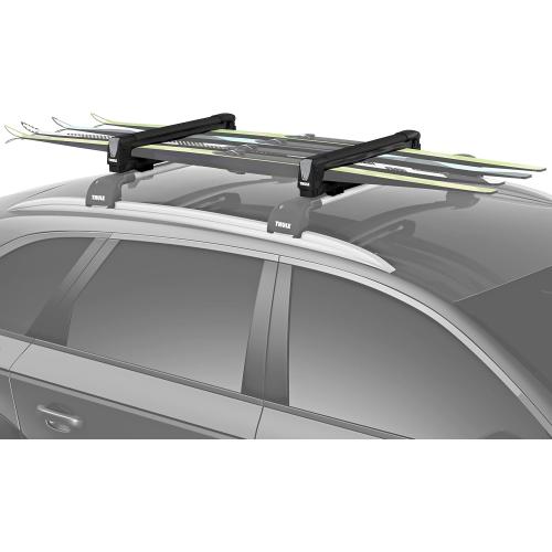 Thule SnowPack Ski/Snowboard Rack, Medium (4 Pr/2 Boards), Black