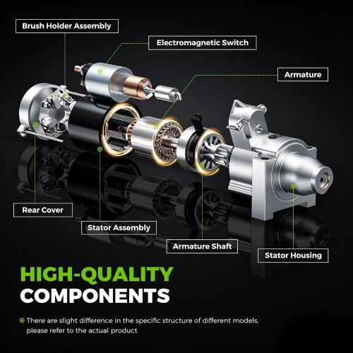 New Starter Compatible with Chrysler 300 2005-2010, Dodge Challenger 2009-2010, Charger 2006-2010, Magnum 2005-2008 V6 2.7 3.5 L, M000T21171 04608800AA 336-2099 SMT0298 19025N