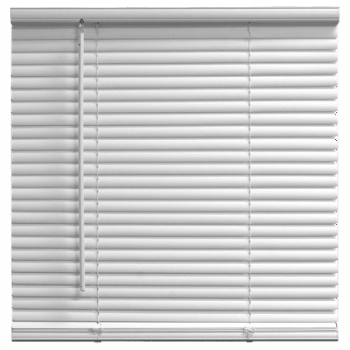 Mainstays 1 Cordless Vinyl Room Darkening Blinds, White, 31W x 72L