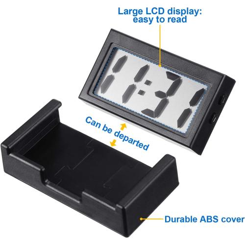 Frienda 3 Pieces Mini Small Digital Clock Stick On,Black