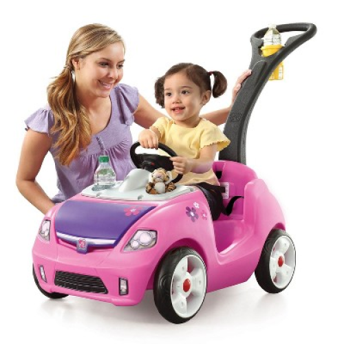 Step2 Toddler Children Whisper Ride On II Cruiser Car Buggy Push Pull Toy, Pink