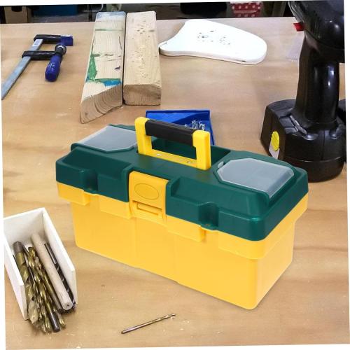 LITTLE DIRTY‼️Large Capacity Plastic Toolbox Organizer Locking Portable Lightweight Tool Storage Box for Handheld Tools Multipurpose Industrial-grade Storage for Outdoor and Travel Use