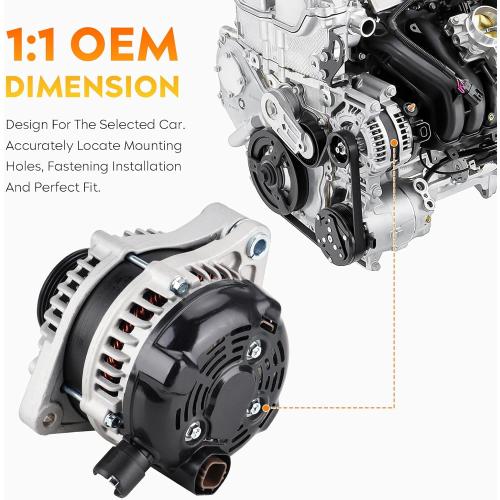 New Alternator for 3.5L 2008-2010 Honda Odyssey, 2009-2011 Pilot, 2009-2011