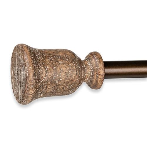 Bee & Willow Selah 28-Inch to 48-Inch Adjustable Curtain Rod Set in Oak