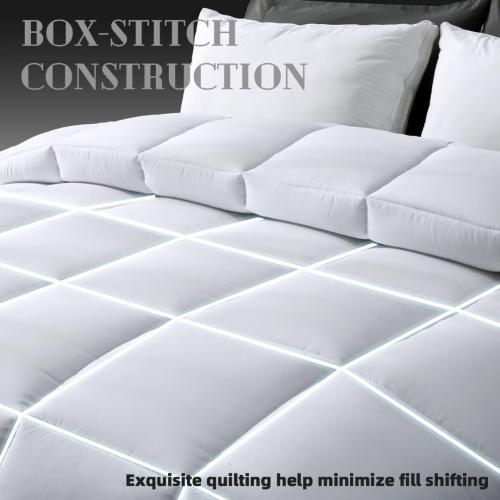 DOWNCOOL Comforters Twin Size, White Duvet Insert, Lightweight Quilt