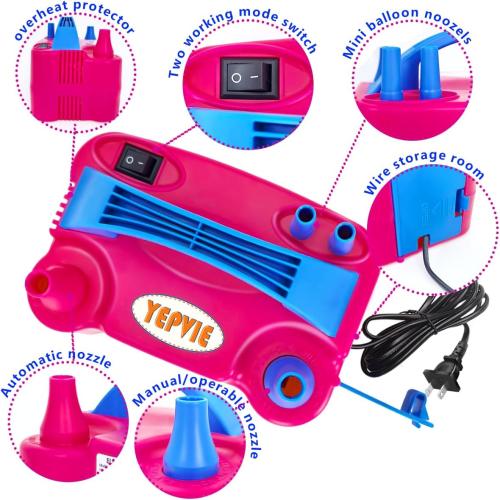 Electric Balloon Pump, Portable 2 Modes Balloon Blower Machine with 14 Balloon Arch Kits, Air Pump for Balloon, Balloon Inflator for Party Decoration