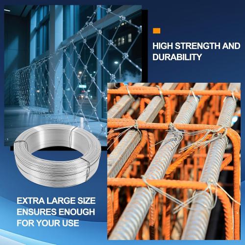 LEIFIDE Wire in Galvanized, 18 Gauge x 2000ft Hardware Cloth Roll Tie Tool Annealed Galvanized Steel Hobby Wire Flexible Reel for Home Decoration Industrial(Silver)
