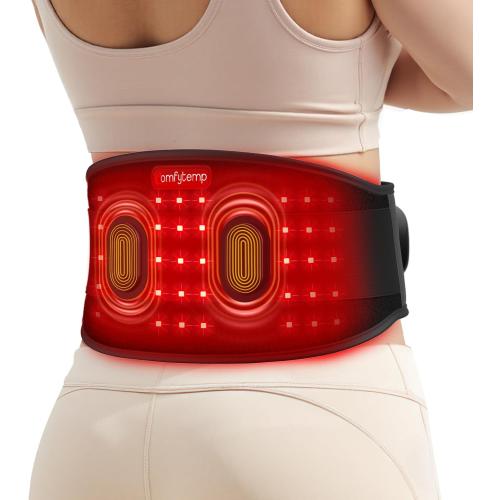 Comfytemp Red Light Therapy Vibration Massage Belt, Cordless, Lower Back