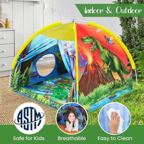 Missing toys W&O Dino Super Dome with Roar Button, Dinosaur Toys and LED Lights - Epic Dinosaur Tent for Kids Aged 3-12 Perfect for Indoor & Outdoor Adventures