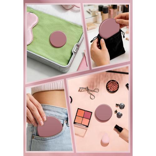 Magnifying Mirror, Rechargeable Compact Makeup Mirror with Light 40X Rose