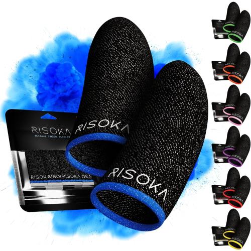10 Pieces Gaming Finger Sleeves - Perfect Touchscreen Glide - Thumb Sleeve for Mobile Games - Dedales Gamer Profesionales - Phone Accessories