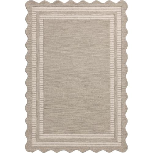 Loloi Chris Loves Julia Scottie Collection SCO-01 Fog/Ivory 2'-3 x 3'-9, .87 Pile Height, Runner Rug