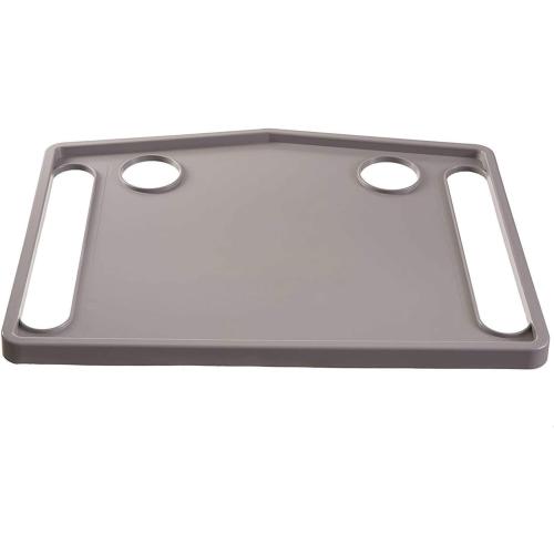 DMI Walker Tray With Cup Holders, Walker Tray For Folding Walkers, Mobility Accessory for Seniors, Tray Table for Standard Walkers, Multipurpose and Portable, Gray