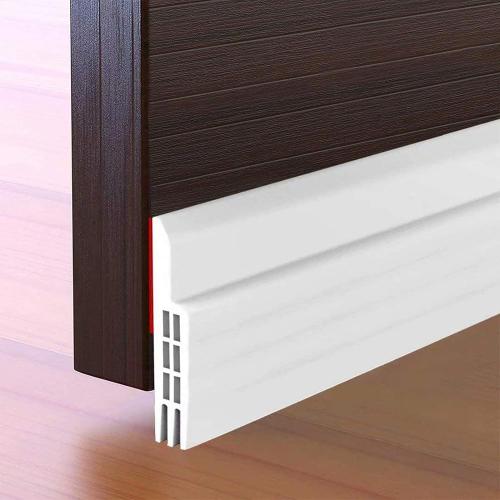 Suptikes Door Draft Stopper Under Door Sweep for Exterior & Interior Doors, Weather Stripping Door Seal, Strong Adhesive Door Sweep Soundproof Weather Stripping, 2 W x 39 L, White