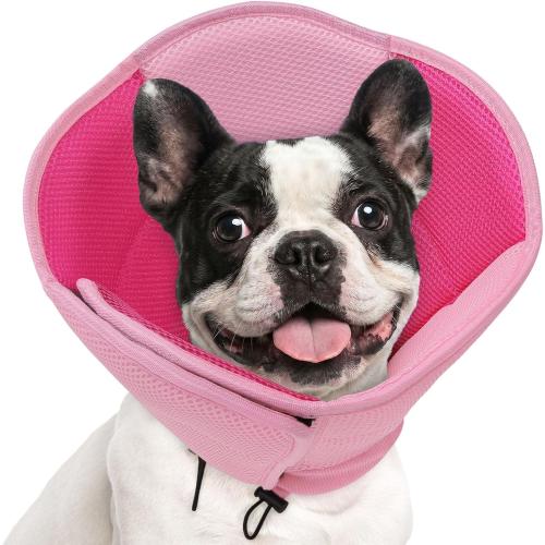 AOFITEE Medium Dog Cone Soft Dog Cone Collar to Stop Licking Pink M