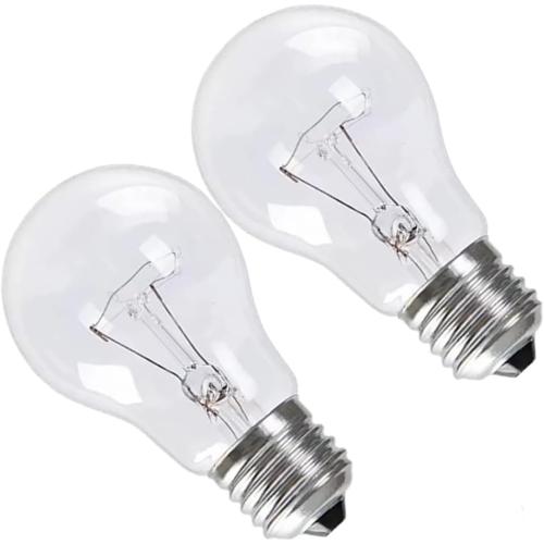 A19 Clear Incandescent Rough Service Light Bulb, 100 Watt Incandescent Light Bulbs, A19 100WATT Bulbs ， 2700K Soft White, E26 Medium Base, 110-130V (2 Pack)