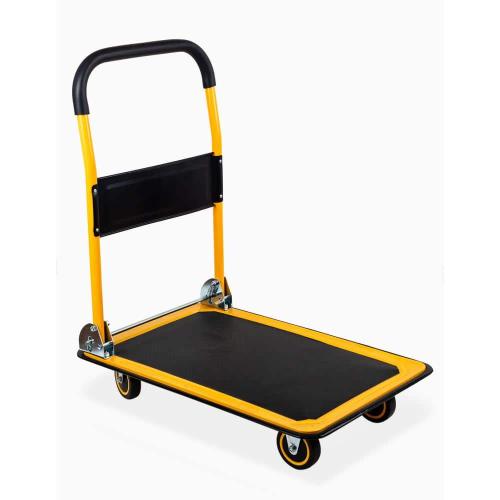 MaxxHaul Size 35.85 in. x 24 in. x 34.25 in. 660 lbs. Weight Capacity Foldable Platform Truck Push Dolly with Swivel Wheels - Steel