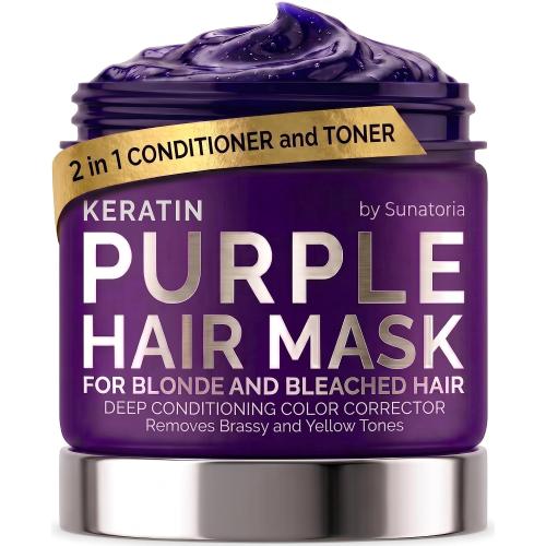SUNATORIA Purple Hair Mask for Blonde & Bleached Hair - 8.5 Fl Oz