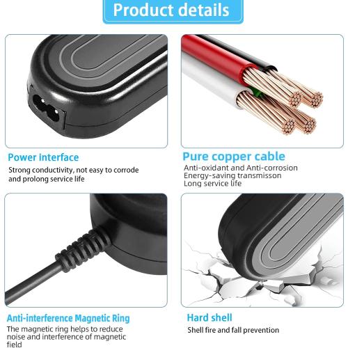 CA-570 for Canon Camcorder Charger, DC in 8.4V Compact Power Adapter, Compatible with Canon ZR200 ZR300 ZR500 ZR85, Optura 10 20 30, HF FS XA Elura DC VIXIA HV HG MV Series etc.