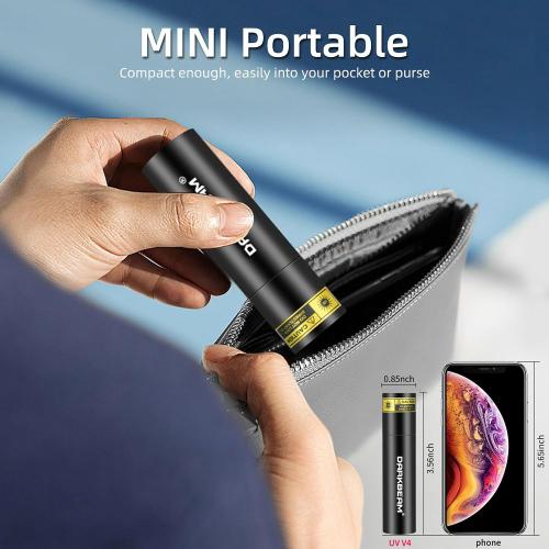 DARKBEAM UV Flashlight Filtered 365nm Black Light Woods Lamp Ringworm, Mini