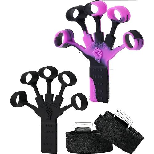 Grip Strength Trainer with Forearm Strengthener, Hand Grip Strengthener, Hand Extension Exerciser, Stress Relief Ball and Hand Grip Strengthener for Muscle Building and Injury Recover(5 PCS)