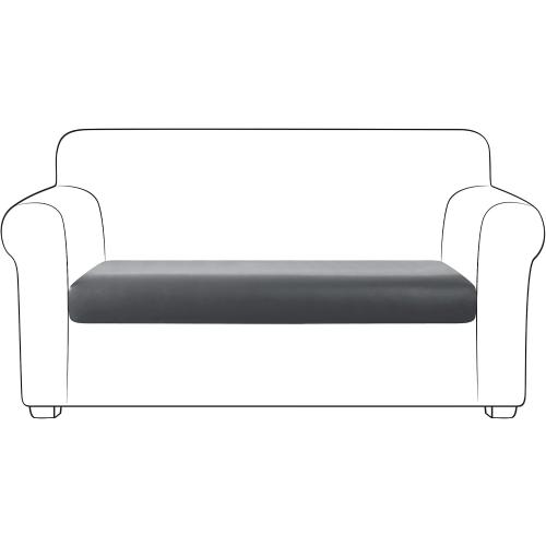 Yates Home PU Leather Couch Sofa Cushion Slipcover Water-Proof Elastic Chair RV Seat Covers Loveseat Sofa Furniture Protector Slip Cover for Settee Seater Replacement in Living Room（Sofa, Gray）