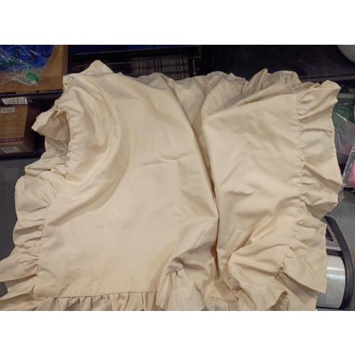 Bedsure Ruffle Pillow Cases Standard Size Set of 2, Beige Pillow Shams | 2.7 French Ruffles, Distressed Vintage Shams, Envelope Closure, Double-brushed Microfiber, 20 x 26, Wrinkle Fade Resistant