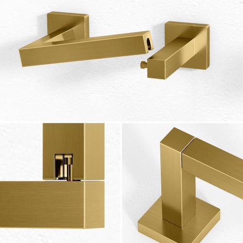 FEILERN Toilet Paper Holder, Wall Mount Pivoting for Bathroom, Gold