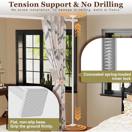 Goovilla Room Divider for Room Separation, 4-10ft(H) 28-171inch(W), White