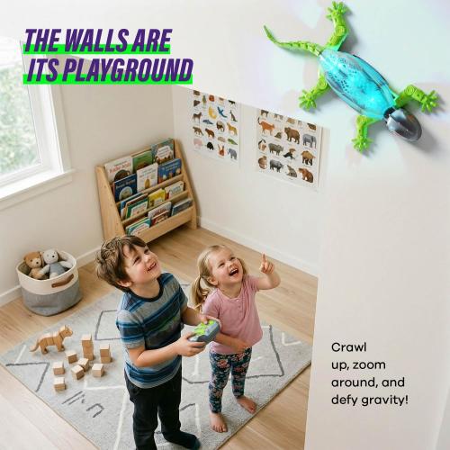 Remote Control Wall Crawler Gecko - Gifts for 4-10 Year Old Boy & Girls