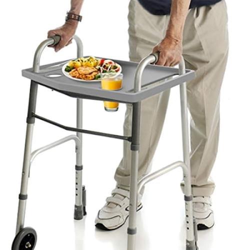 Bluestone Walker Tray Upright with Holders Universal Table Fits Most Standard Folding Walkers Home Mobility Medical Equipment Accessories 1 Count Pack of 1