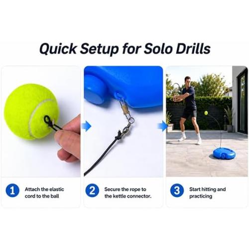 Tennis Training Bouncing Ball Set – 4 high-Bounce Balls with mesh Carry Bag. Portable and Convenient for Solo Practice in courtyards, Balconies, or Outdoor Fitness Activities Anywhere.