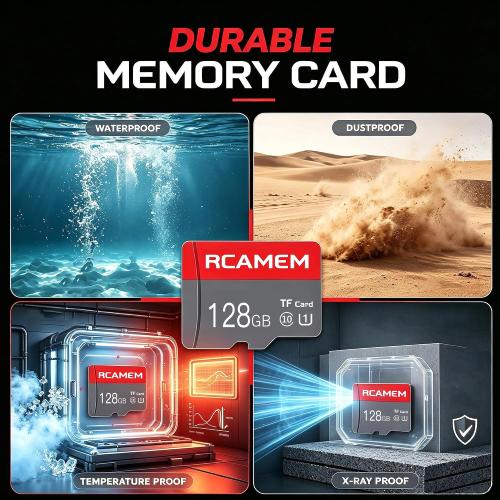 128GB Micro Memory Card with Adapter TF Card Class 10 for Camera