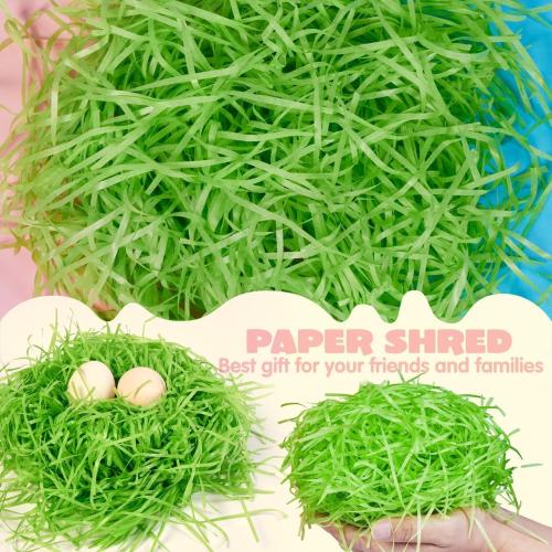 JOYIN 1 LB Easter Grass 6 Colors Recyclable Gift Wrap Crinkle Paper Shred for Basket Craft Boxes Bags Filler Stuffers, Easter Egg Hunt, Wedding Birthday Bridesmaid Engagement Party Favor Decor(16 OZ)