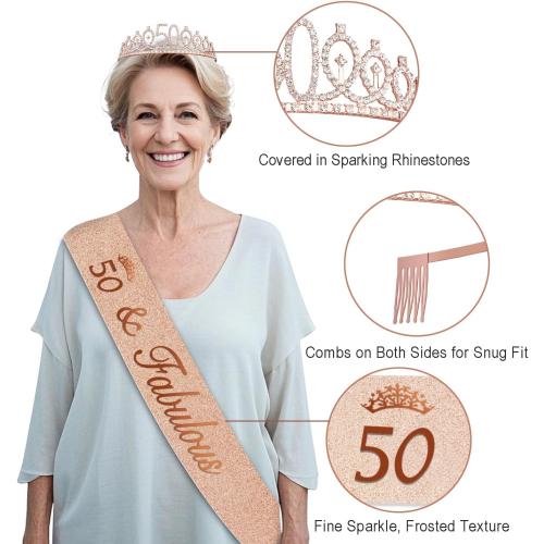 50th Birthday Decorations for Women, 32pcs 50th Birthday Party Decorations