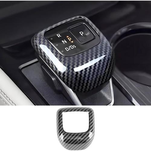Car Center Console Gear Shift Knob Trim Cover for Nissan Rogue 2021 2022 2023 2024 2025 2026 Auto Interior Decorations Accessories Central Control Shifters Stick Protection Carbon Fiber Style