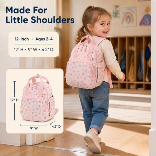 Bluboon Toddler Backpack for Girls Boys 2-4 Cute 12 Preschool Kindergarten Backpacks Kids Daycare Bags School Travel