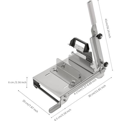 Manual Meat Slicer, Stainless Steel Frozen Meat Food Slicer Beef Mutton Household Vegetable Food Slicer Slicing Machine for Fish Chicken Restaurants and Home