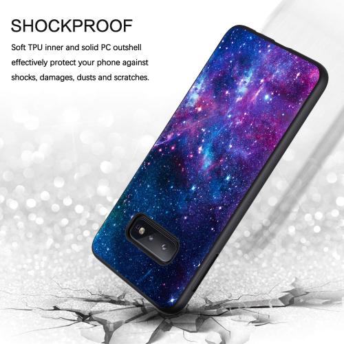 BENTOBEN for Galaxy S10e Case, Phone Case Samsung S10e, Slim Fit Glow in The Dark Shockproof Protective Hybrid Hard PC Soft TPU Bumper Drop Protection Non-Slip Girls Women Cover, Nebula/Space Design