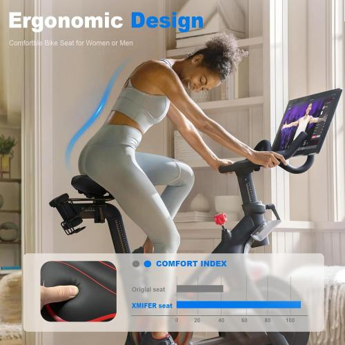 Oversized Bike Seat, Comfortable Bike Seat - Universal Replacement Bicycle Saddle - Waterproof Leather Bicycle Seat with Extra Padded Memory Foam - Bicycle Seat for Men/Women