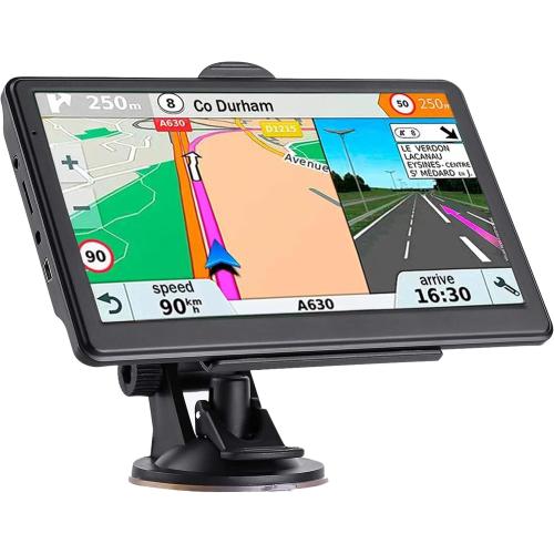 GPS Navigator for Car Truck RV, 7 Inch GPS Navigation System, 2025 Map with Voice Guidance, Speed Alert, Red Light Warning, Custom Truck Routing, Free Lifetime Updates, Real-Time Directions(Blue)