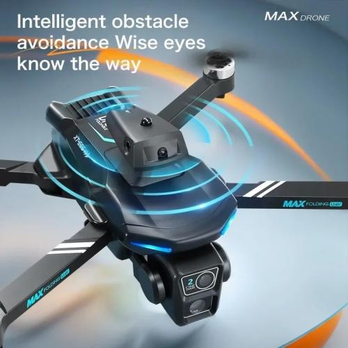 Waillynice- XT606 Drone 6k Profesional 4K HD Camera Obstacle Avoidance Aerial Photography Optical flow Foldable Quadcopter GPS RC 10000M (Black-6K-1B)