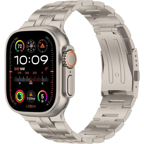 iiteeology Compatible with Apple Watch Ultra 3 Band, Ultra 2 Ultra Series 11 10 46mm Genuine Titanium Apple Watch Bands for Men