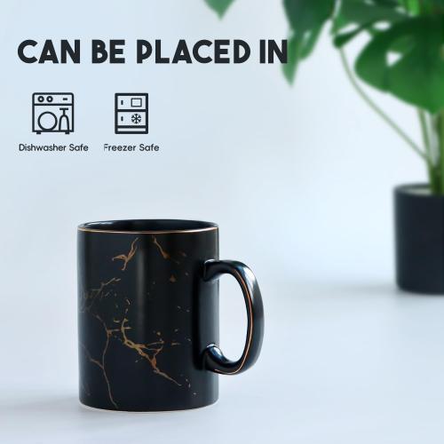 harebe 24 OZ Ceramic Extra Large Black Coffee Mug with Handle,Oversized Hot Tall Latte Mugs,Dishwasher Safe Big Capacity Giant Mug for Men Women