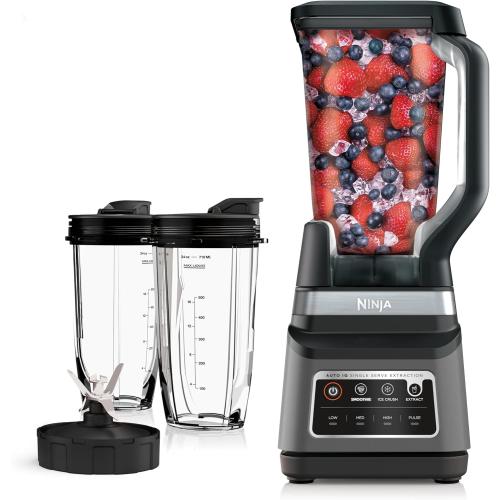Ninja BN751 Professional Plus DUO Blender, 1400 Peak Watts, 3 Auto-IQ Programs for Smoothies, Frozen Drinks & Nutrient Extractions, 72-oz. Total Crushing Pitcher & (2) 24 oz. To-Go Cups, Black