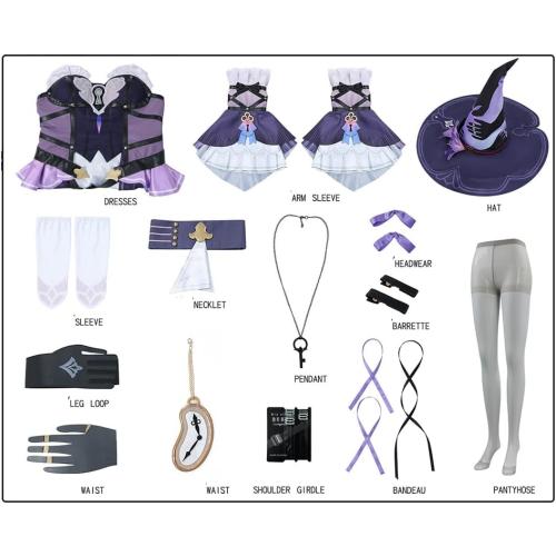 Women Cosplay Costume Dress Uniform Outfit Halloween Full Accessories