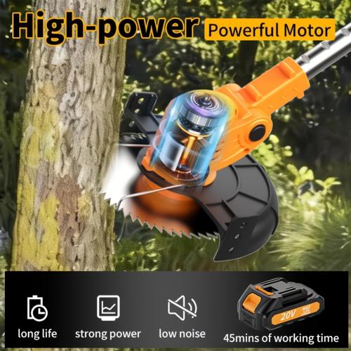 21V 4-in-1 Cordless Weed Trimmer & Grass Edger, Lightweight Lawn Tool with 1 Battery and Charger