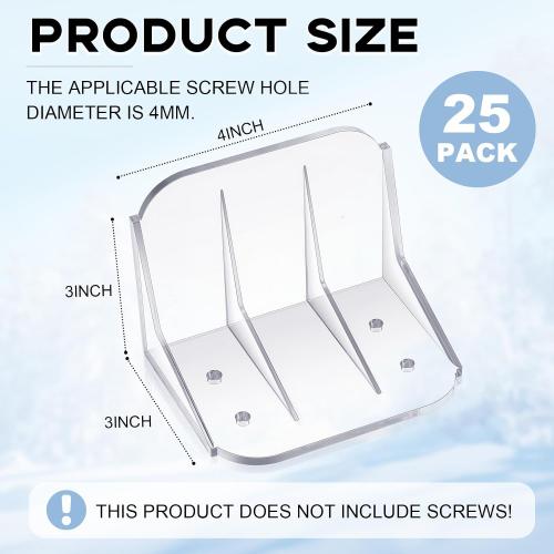 Taiyin 10 Pack Large Snow Guards for Metal Roofs 4 x 3 x 3 Inch Jumbo Ice Guard Snow Block Stops for Prevent Sliding, Without Screws or Adhesive (Clear)