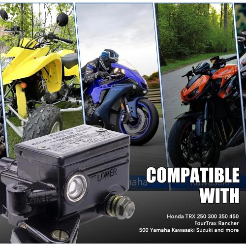 Replacement 7/8 Brake Master Cylinder Reservoir for Honda TRX TRX250 TRX300 350 400 450 Rincon CBR 750 Foreman 400 Rancher 400 500 Yamaha Kawasaki Suzuki Raptor